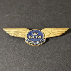 Vintage KLM Junior Pilot Wings Pin Badge